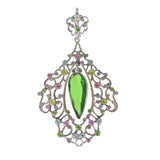 Antique Edwardian Silver Pastel Paste Pendant