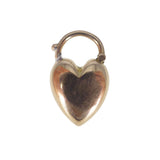 Antique Gold Heart Padlock Charm