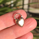 Antique Gold Heart Padlock Charm