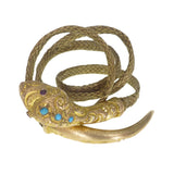 Antique Victorian Woven Gold Snake Bangle