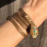 Antique Victorian Woven Gold Snake Bangle