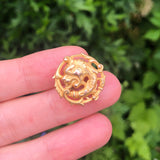 Antique French Art Nouveau Chimera Dragon Slide Pendant