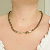 Antique Rolled Gold Snake Chain Necklace