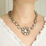 Antique Victorian Paste Floral Necklace