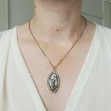 Antique Georgian Gold Mourning Portrait Pendant