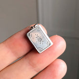Antique silver Miniature Book Locket Charm