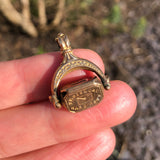 Antique Victorian Spinning Intaglio Wax Seal Charm