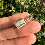Antique French Silver 'Effeuiller la Marguerite' Spinner Pendant