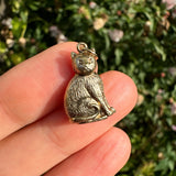 Vintage 9ct Gold Cat Charm