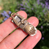 Antique Brass Hand Clip Holder