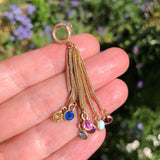 Antique Art Deco Rainbow Glass Albertina Tassel Charm