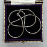 Vintage Silver Box Chain Necklace 16"