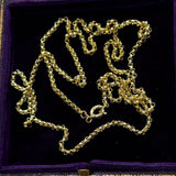 Antique German 'Amerikaner' Rolled Gold Chain Necklace 24"