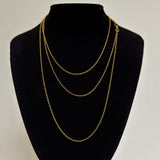Antique Gold Plated Longuard Chain Necklace 54"