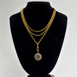 Antique Gold Plated Longuard Chain Necklace 52"