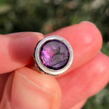 Antique Silver Agate & Amethyst Dog Desk Seal