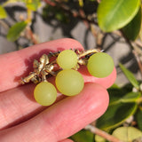 Antique Art Nouveau Uranium Grape Brooch