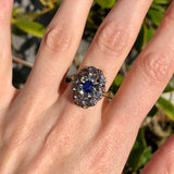 Antique Blue Paste Costume Ring