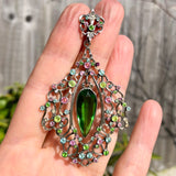 Antique Edwardian Silver Pastel Paste Pendant