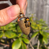 Vintage Chinese Silver Filigree Honey Bee Pendant