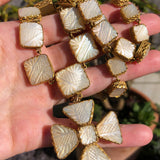 Antique Georgian Mother Of Pearl Maltese Cross Necklace