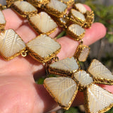 Antique Georgian Mother Of Pearl Maltese Cross Necklace