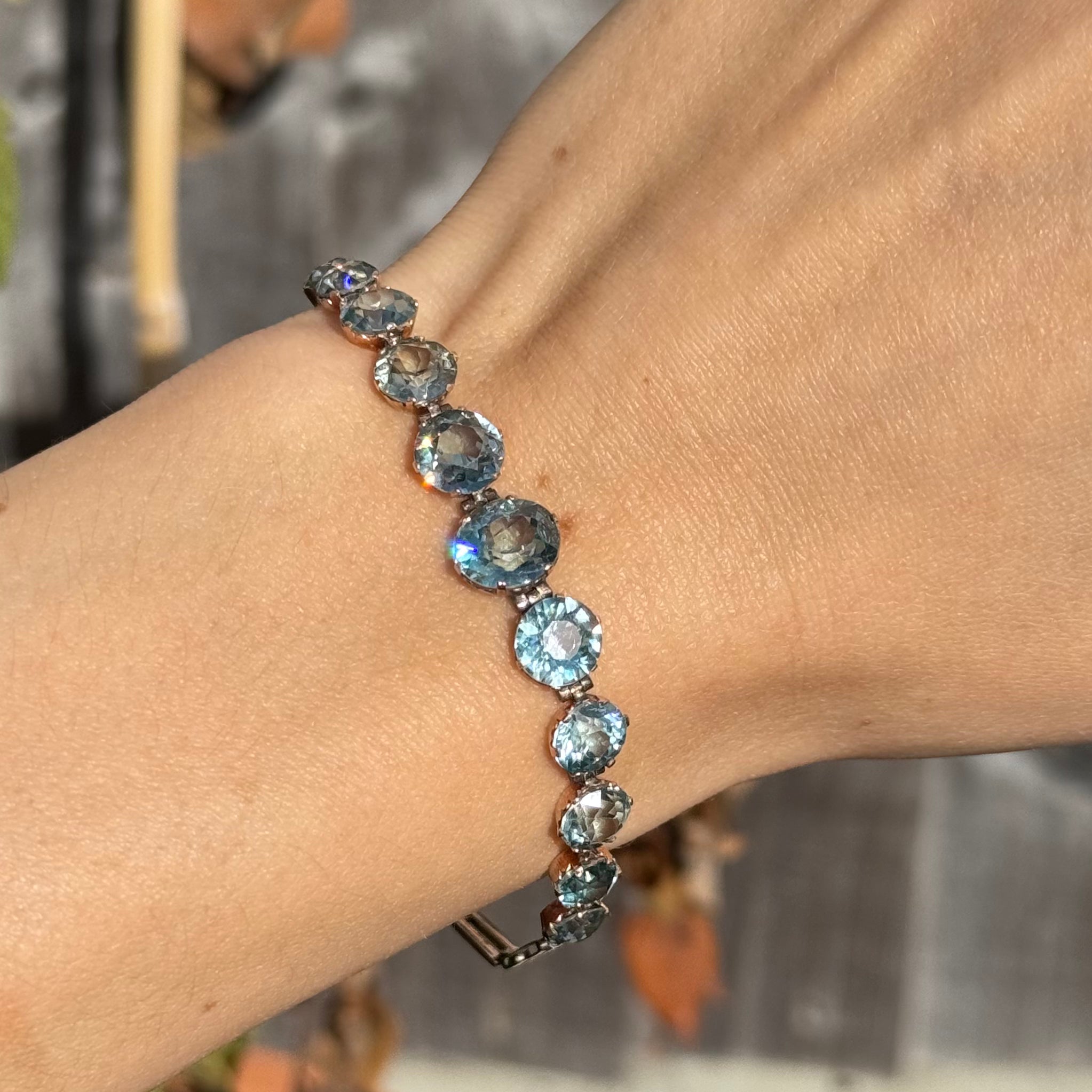 Antique Art Deco Gold Zircon Bracelet