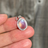 Antique Silver Moonstone Charm