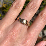Vintage Victorian Revival 9ct Gold Diamond Hand Ring