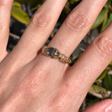 Vintage Victorian Revival 9ct Gold Diamond Hand Ring