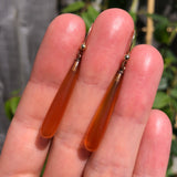Antique Gold Carnelian Drop Earrings