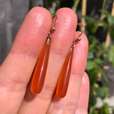 Antique Gold Carnelian Drop Earrings