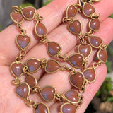 Antique Saphiret Glass Heart Necklace