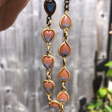 Antique Saphiret Glass Heart Necklace