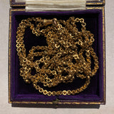 Antique Pinchbeck Gold Longuard Chain Necklace 60"