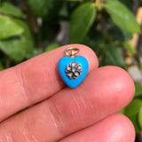 Antique Gold Diamond Heart Locket Charm