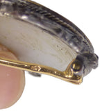 Antique French Silver & Gold Masquerade Brooch