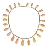 Antique Cone Shell Beaded Chain Necklace