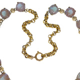 Antique Saphiret Glass Riviere Necklace