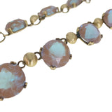 Antique Saphiret Glass Riviere Necklace