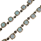 Antique Saphiret Glass Riviere Necklace