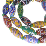 Antique Venetian Matte Glass Trade Bead Necklace