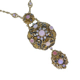 Antique Austro Hungarian Silver Opal Necklace