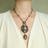 Antique Austro Hungarian Silver Opal Necklace