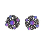 Antique Silver Austro Hungarian Opal Earrings