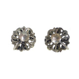 Antique Silver Austro Hungarian Opal Earrings