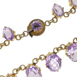 Antique Victorian Silver Gilt Amethyst Riviere Necklace