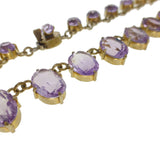 Antique Victorian Silver Gilt Amethyst Riviere Necklace