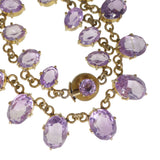 Antique Victorian Silver Gilt Amethyst Riviere Necklace