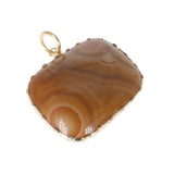 Antique Georgian Gold Marbled Agate Pendant